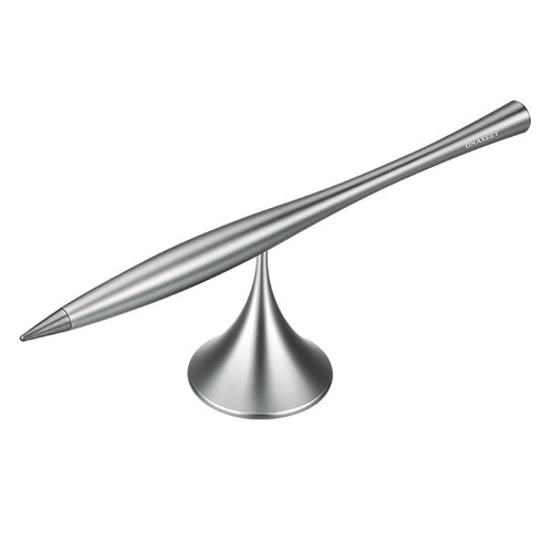 Norvo | Blekkfri Evig Metallpenn, med utskiftbar metalldor, Spinnende Base & Glatt Aluminiumslegering Skall, for Kontor, Arbeid & Studie