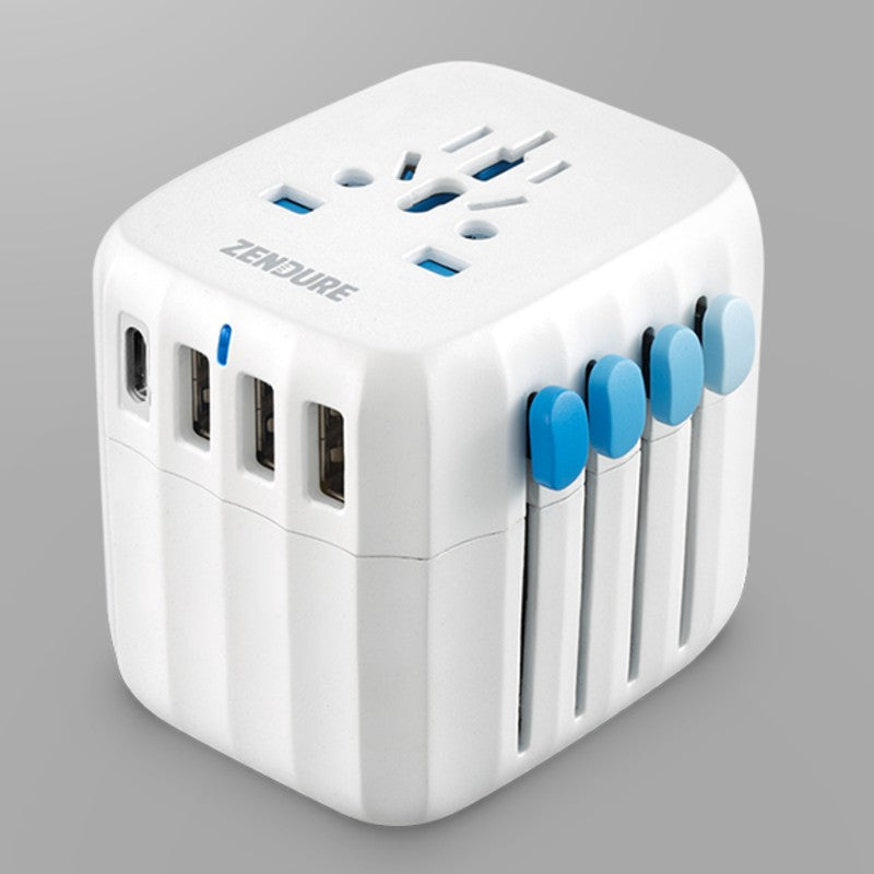 Norvo | Bærbar hurtiglader cube vegglader, med 4 USB-utganger & 30W PD-lading, for kontor, reise & mer