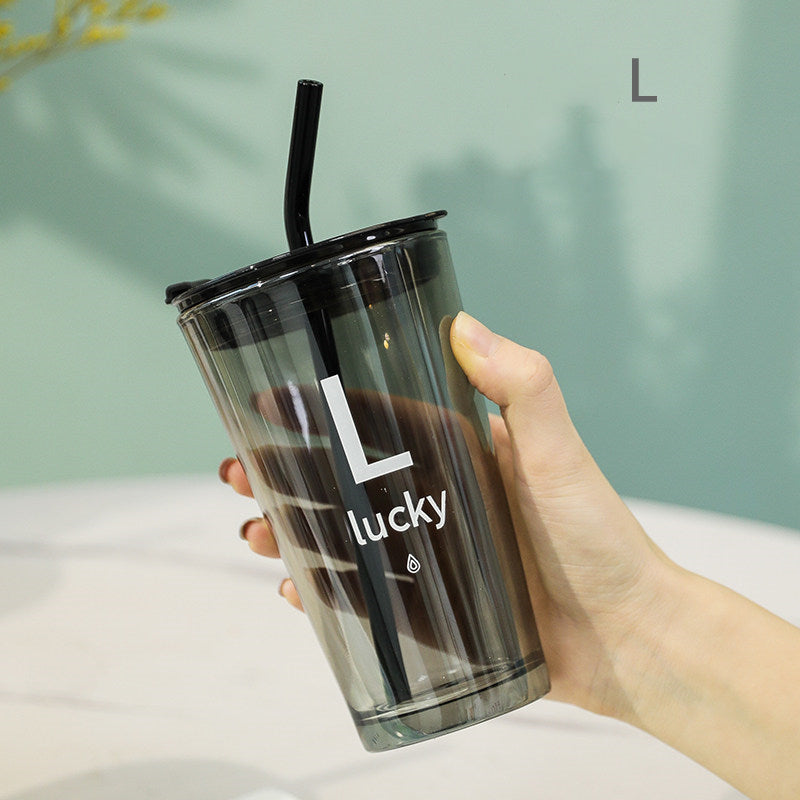 Norvo | Enkel Moderne Reisedrikkebeholder med Lokk og Sugrør, for Isvann, Kaffe, Juice, Drinker