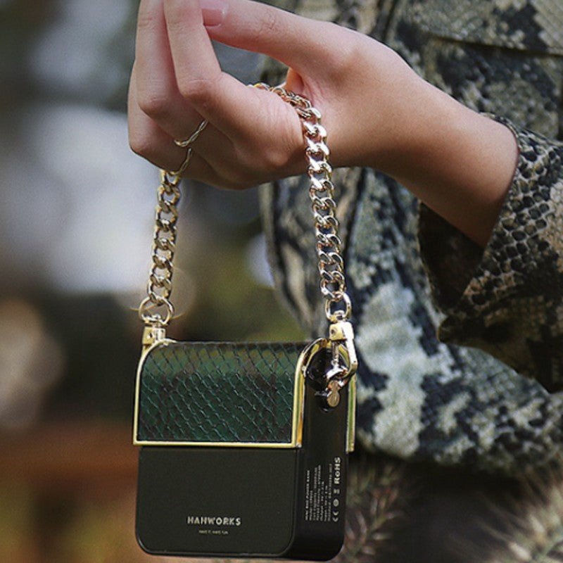 Norvo | Mini Bærbar 10000mAh Håndveske Strømbank, med Avtagbar Stropp, LED Batteri Indikator, Dual USB Porter, for Telefoner & Nettbrett