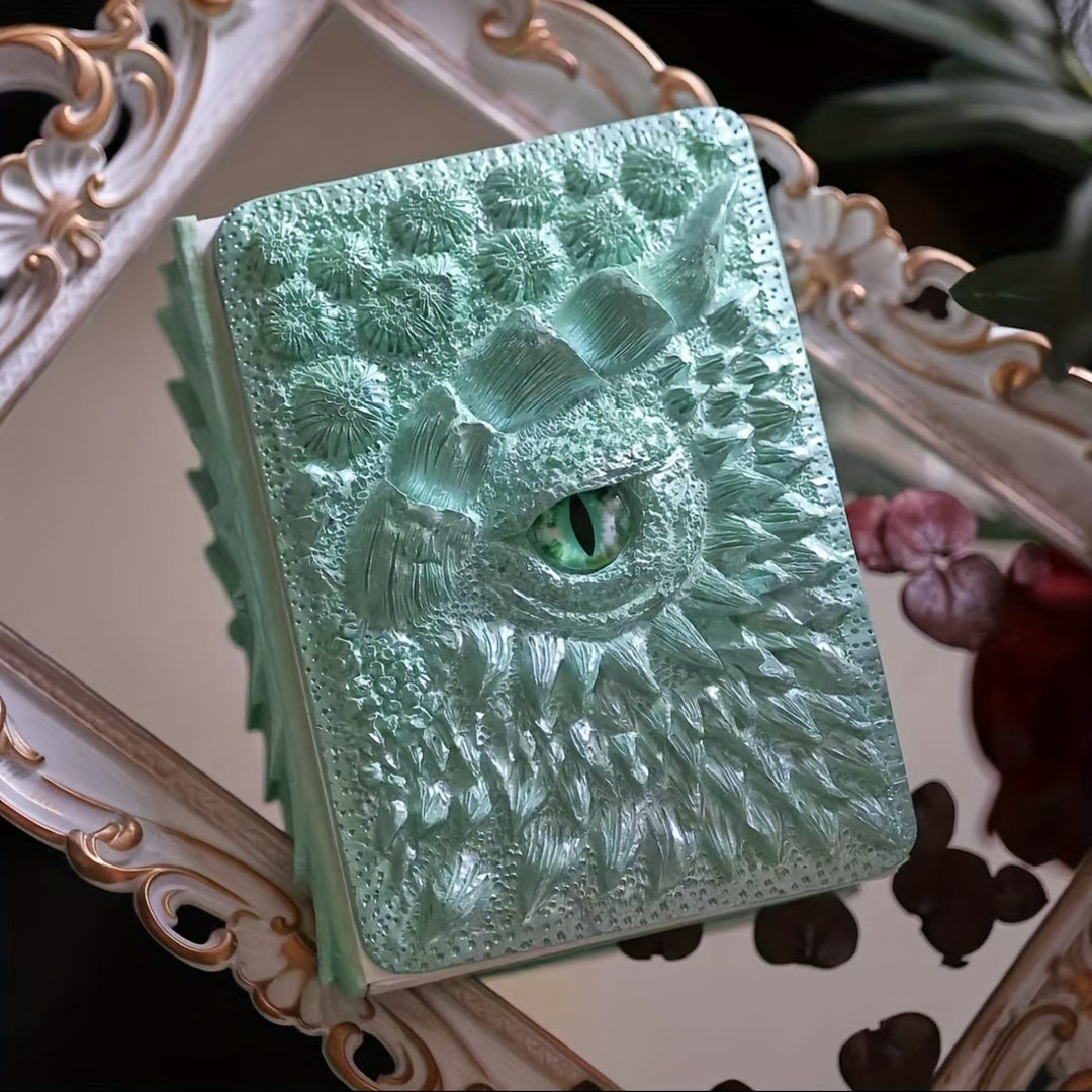 Norvo | Drageøyne 3D Trykket Journal - Håndlaget Harpiks Graverte Notatbok