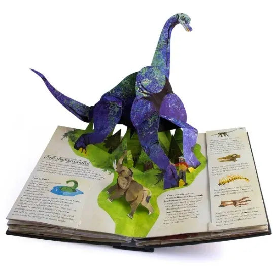 Norvo | DinoWorld 3D Pop-Up Bok | Forhistoriske Dinosaurer & Havmonstre | Innbundet
