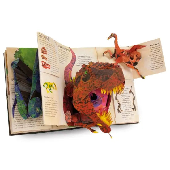 Norvo | DinoWorld 3D Pop-Up Bok | Forhistoriske Dinosaurer & Havmonstre | Innbundet