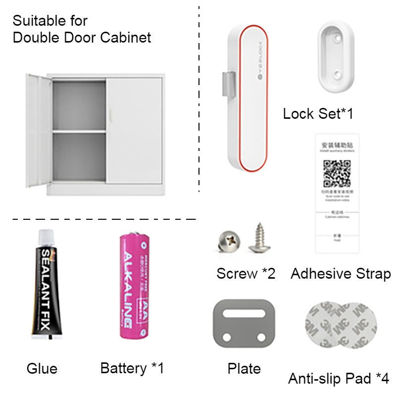Norvo | Nøkkelfri smart skaplås med Bluetooth APP låsing, nøkkeldeling, enkel installasjon og lang standby-tid, for skap