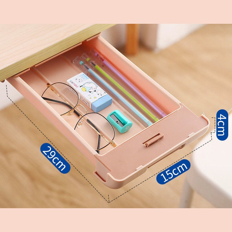 Norvo | Slim Glide Under Desk Storage Pull-Out Drawer, for Stationery, Tools & More