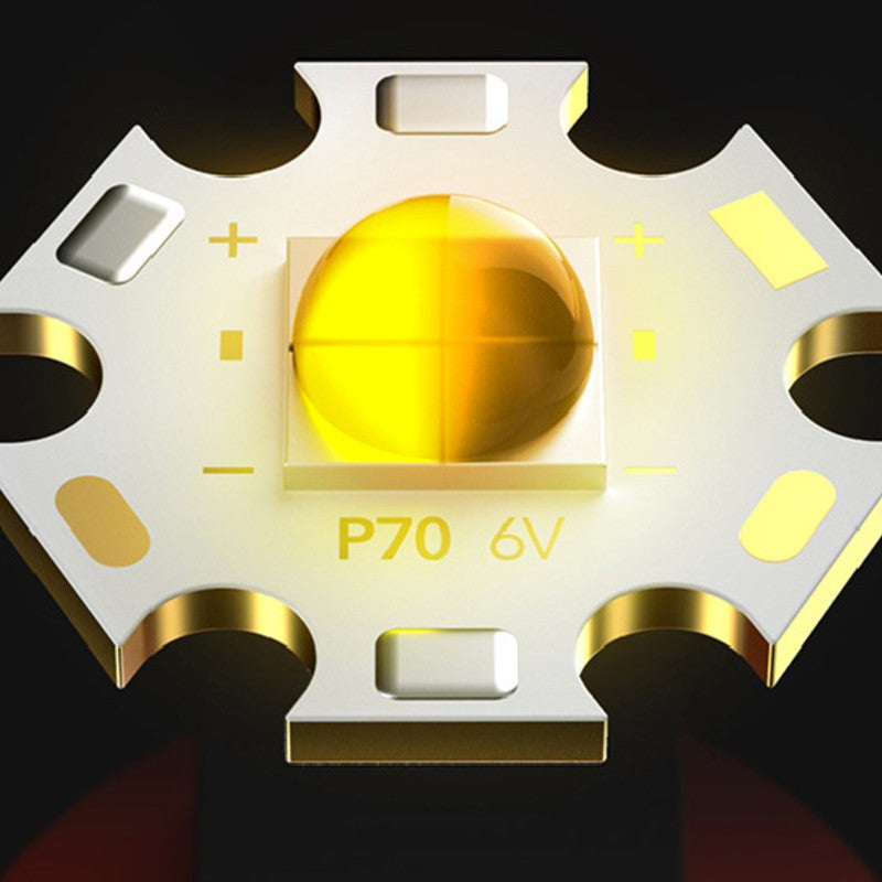 Norvo | Håndholdt oppladbar LED-lommelykt, med 5 belysningsmoduser, 1500m lysavstand og IPX6 vanntett