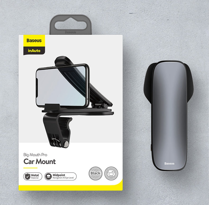 Norvo | Dashboard Biltelefonholder, med Justerbar Klemme & 360-Graders Roterende Design, Passer for 4.7" ~ 6.5" Smarttelefoner