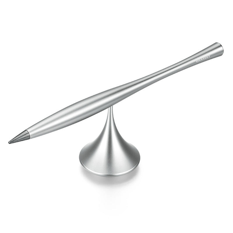Norvo | Blekkfri Evig Metallpenn, med utskiftbar metalldor, Spinnende Base & Glatt Aluminiumslegering Skall, for Kontor, Arbeid & Studie