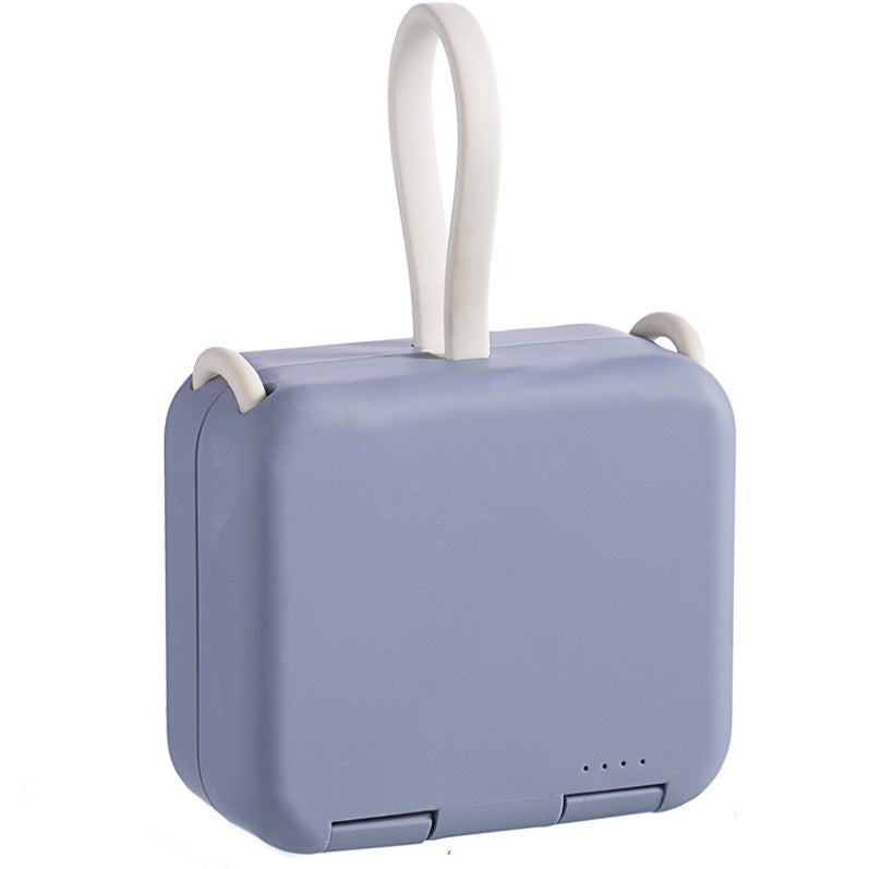 Norvo | 4000mAh Bærbar Back Clip Power Bank, med Telefonholder, Foldbart Design & Laderkabel, for Store Mobiltelefoner