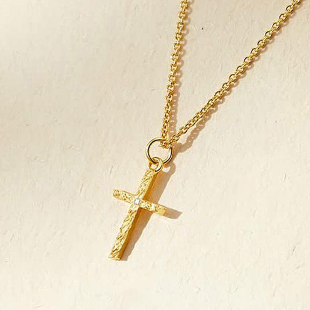 Norvo | 14k Initial Halskjede + GRATIS Kors Halskjede
