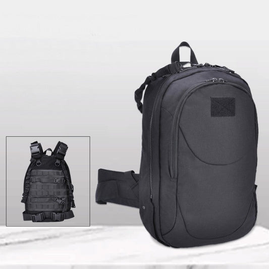 Norvo | Taktisk Transformbar Vest Ryggsekk, med Holdbart & Vanntett Materiale, Justerbare Remmer & Monteringssystem, for Utendørs, Fotturer, Reise & Mer
