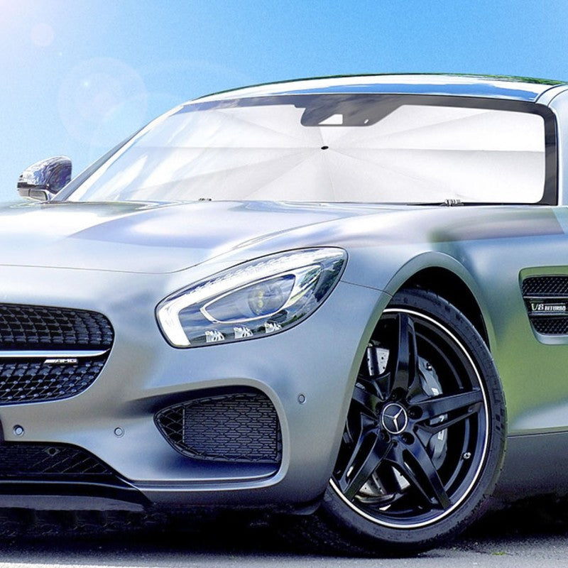 Norvo | Sammenleggbar bil frontrute solskjerm paraply, for solbeskyttelse og varmeisolasjon