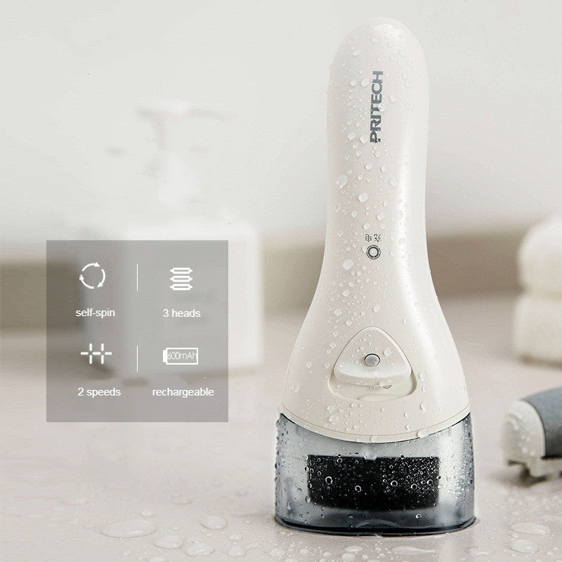 Norvo | Oppladbar Vanntett Elektrisk Fotfil, med 2 Hastigheter, LED-Lys og Erstatningsvalser