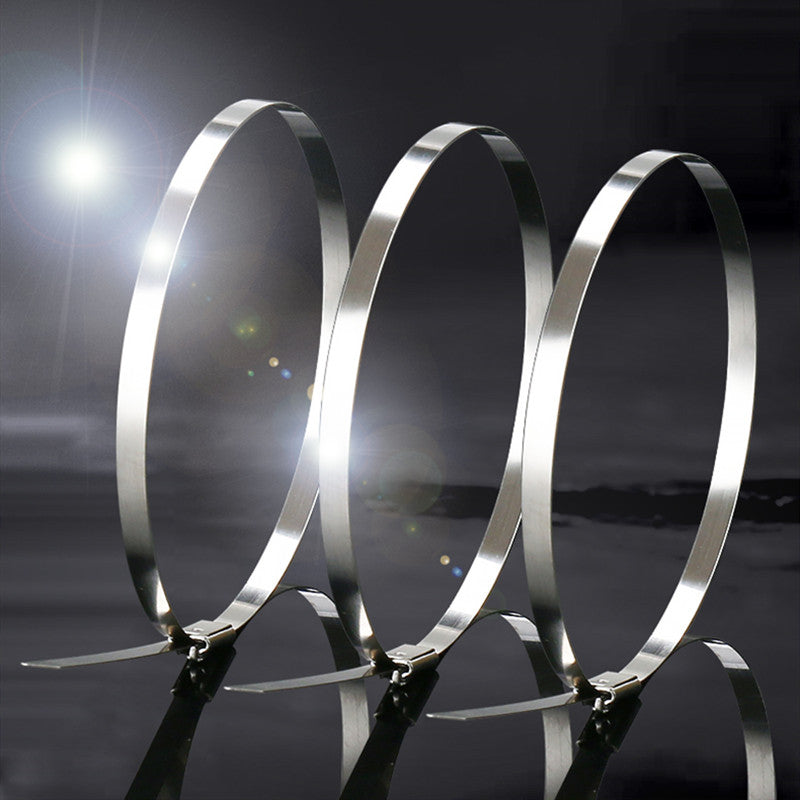 Norvo | Multi-purpose rustfritt stål selvlåsende kabelbinderÔºå for innpakning, gjerde, utendørs og tarp (100stk)