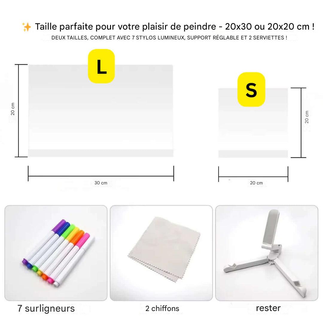 Norvo | Kiddli LED Tegnebrett – Gjenbrukbart Skrivebrett med Lys Penn