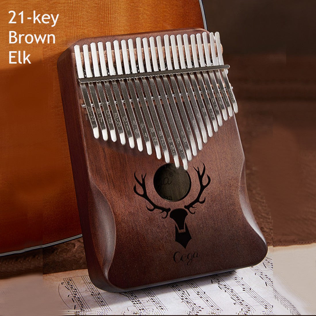 Norvo | Bærbar Kalimba, med 21 tangenter og solid treplate, for barn, voksne, nybegynnere, profesjonelle