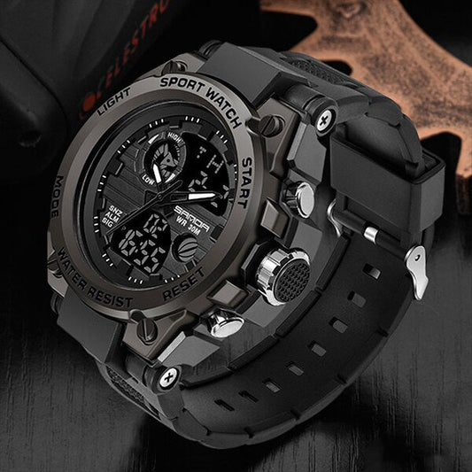 Norvo | TitanGuard Militært Herreklokke – Robust Multifunksjonell Analog & Digital Klokke