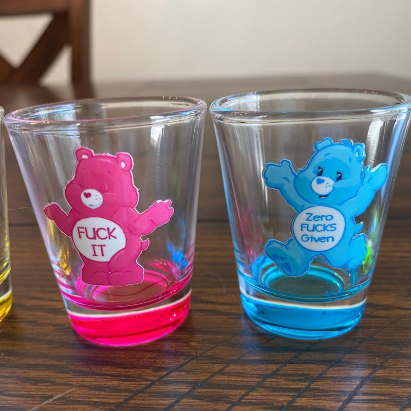 Swear Bears Shot Glasses Set, 6 Pieces | Norvo