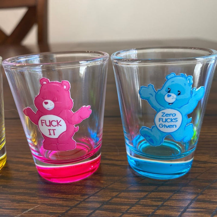 Swear Bears Shot Glasses Set, 6 Pieces | Norvo