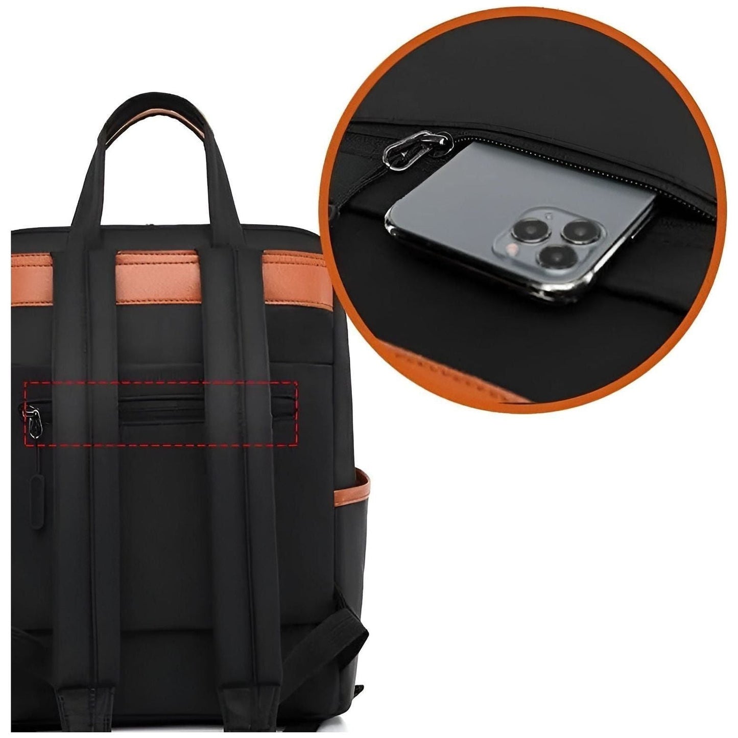 Norvo | Valvera Kvinners Ryggsekk med Tyverisikring | Vannavstøtende & Allsidig å Bruke | I 4 Farger