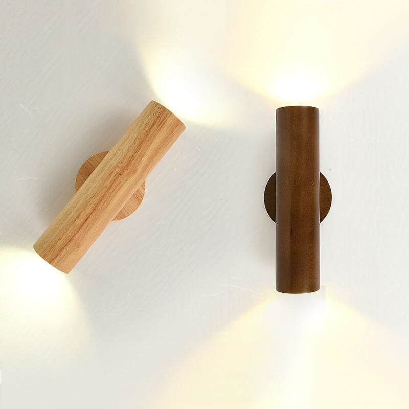 Norvo | Moderne enkel varm massiv tre strippet dobbel hode LED vegglampe