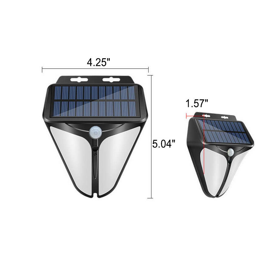 Norvo | Solenergi Intelligent Trekant Utendørs Vanntett Kroppssensor Patio LED Vegglampe