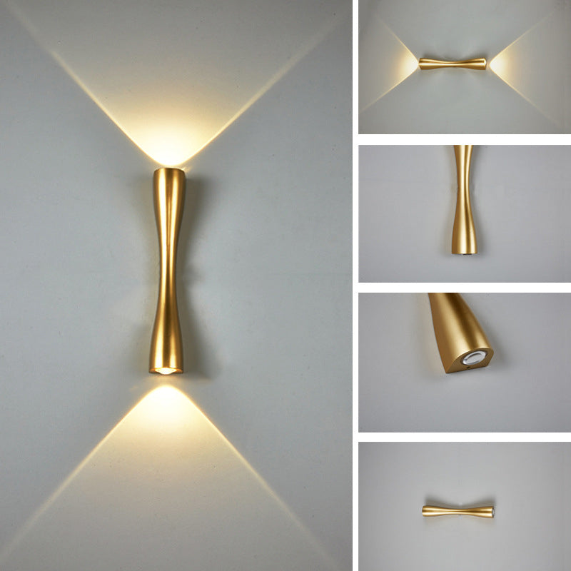 Norvo | Moderne Enkel Lang Horn 2-Lys LED Innendørs og Utendørs Vegglampe