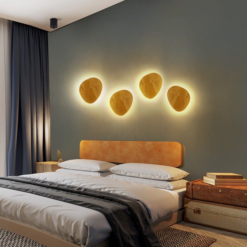 Norvo | Moderne Minimalistisk Rund Uregelmessig Oval Tre LED Vegglampe for Stue