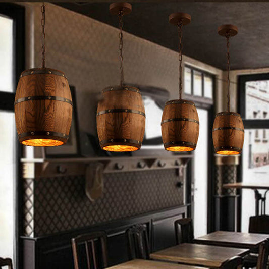 Norvo | BarrelGlow Vintage Pendellampe | Trevinfat Design | 1-pære | Rustikk Belysning