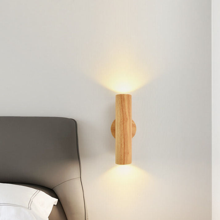 Norvo | Moderne enkel varm massiv tre strippet dobbel hode LED vegglampe