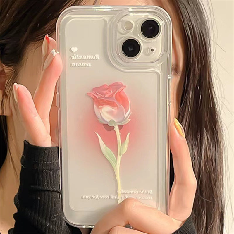 Norvo | Fashion Tulip Rose Blomst Floral Myk Støtsikker Kompatibel med Sak for iPhone