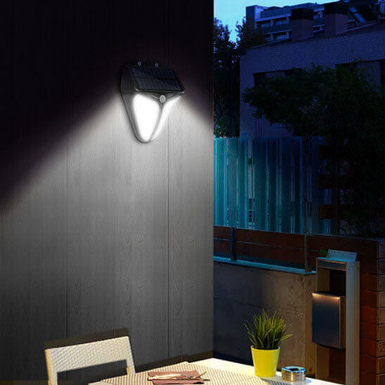 Norvo | Solenergi Intelligent Trekant Utendørs Vanntett Kroppssensor Patio LED Vegglampe