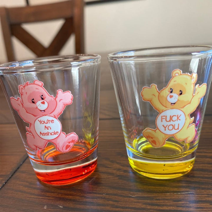 Swear Bears Shot Glasses Set, 6 Pieces | Norvo