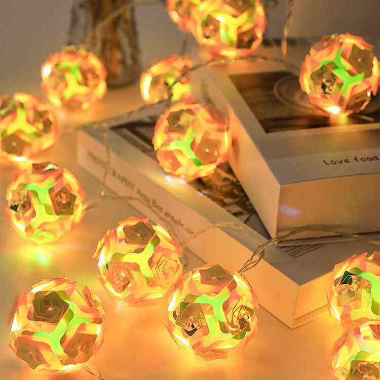 Norvo | Moderne roser dekorert USB LED fargede lyskjeder