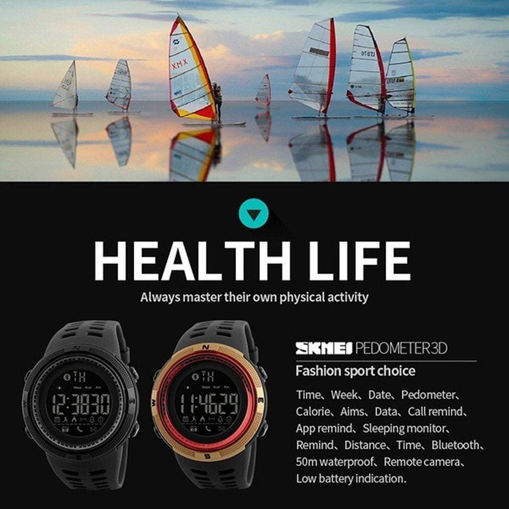 Norvo | Menn Smart Chrono Kalorier Pedometer Multi-Funksjoner Sports Klokker