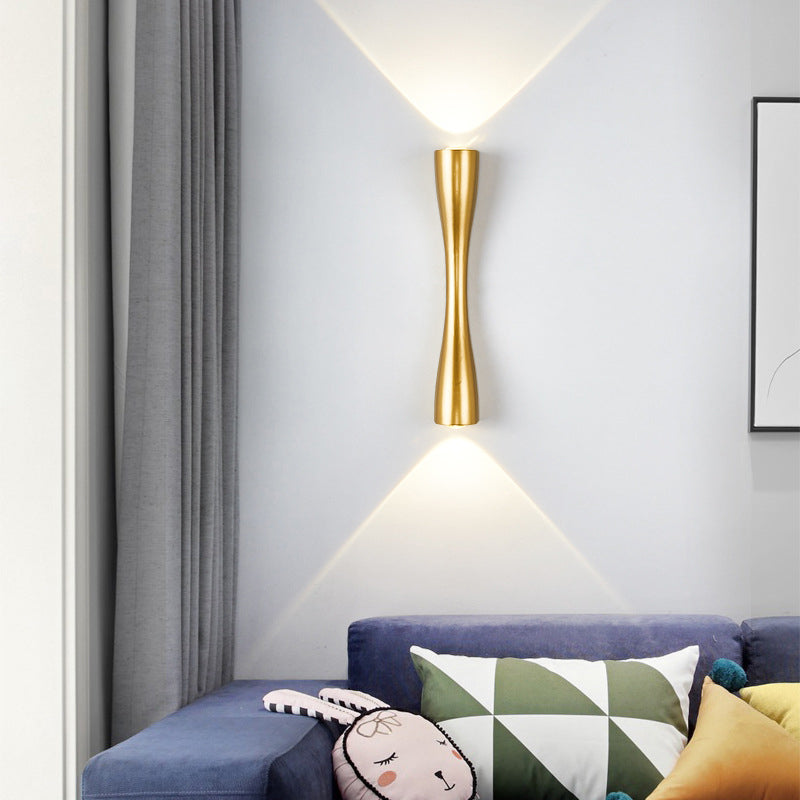 Norvo | Moderne Enkel Lang Horn 2-Lys LED Innendørs og Utendørs Vegglampe