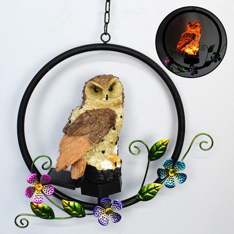 Norvo | Europeisk rustikk ugle solcelle vanntette utendørs hage pendellamper