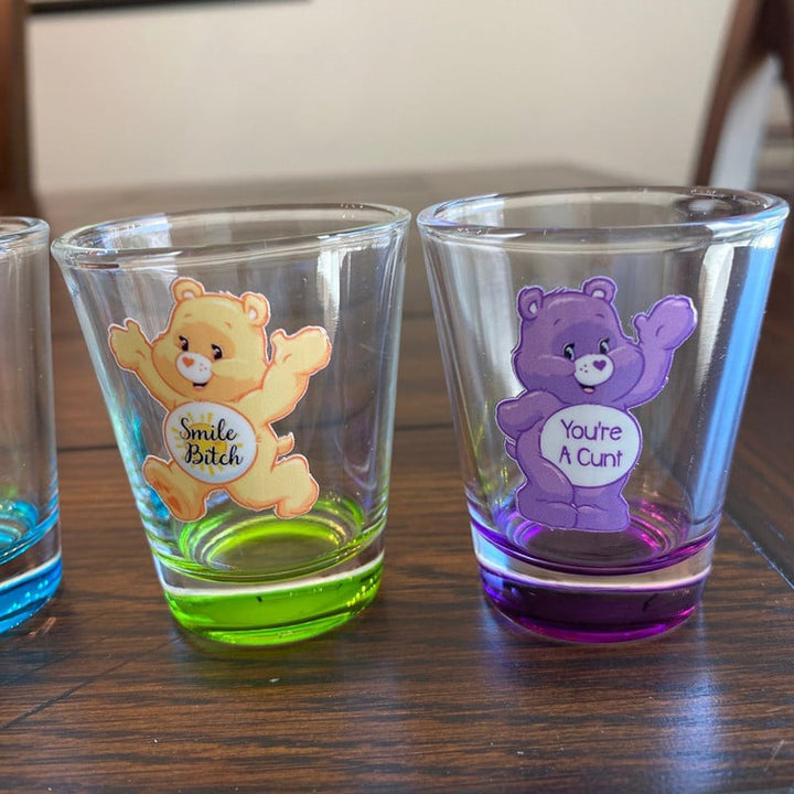 Swear Bears Shot Glasses Set, 6 Pieces | Norvo