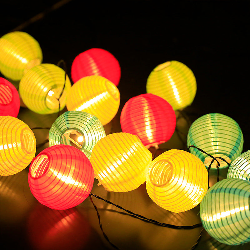 Norvo | Moderne Art Deco Solvannbestandig Stoff Lantern Ball LED Lyskjetting Utendørs Landskapslys For Utendørs Patio