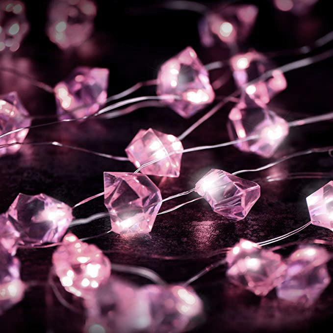 Norvo | Kreative Uregelmessige Edelsteiner Lyskjedelys Akryl LED Dekorative Lyskjedelys