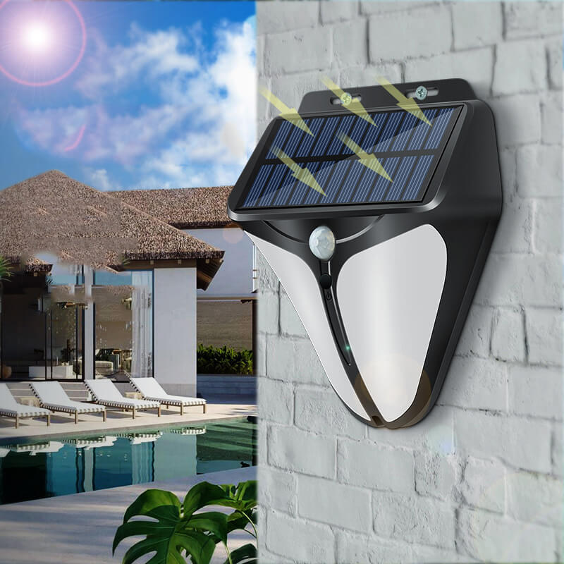 Norvo | Solenergi Intelligent Trekant Utendørs Vanntett Kroppssensor Patio LED Vegglampe