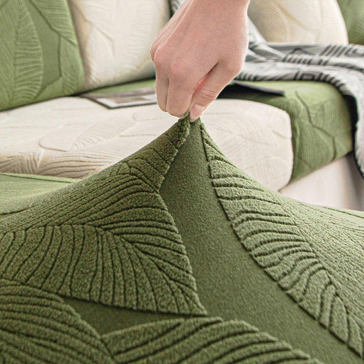Norvo | Vanntett SofaCover med Tropisk Bladmønster – Elastisk og Ripesikker – Full Beskyttelse for Sofaer