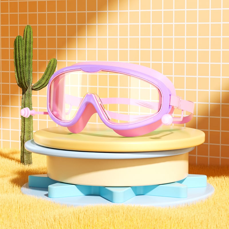 Norvo | HD barn stor ramme vanntette og anti-dugg svømmebriller