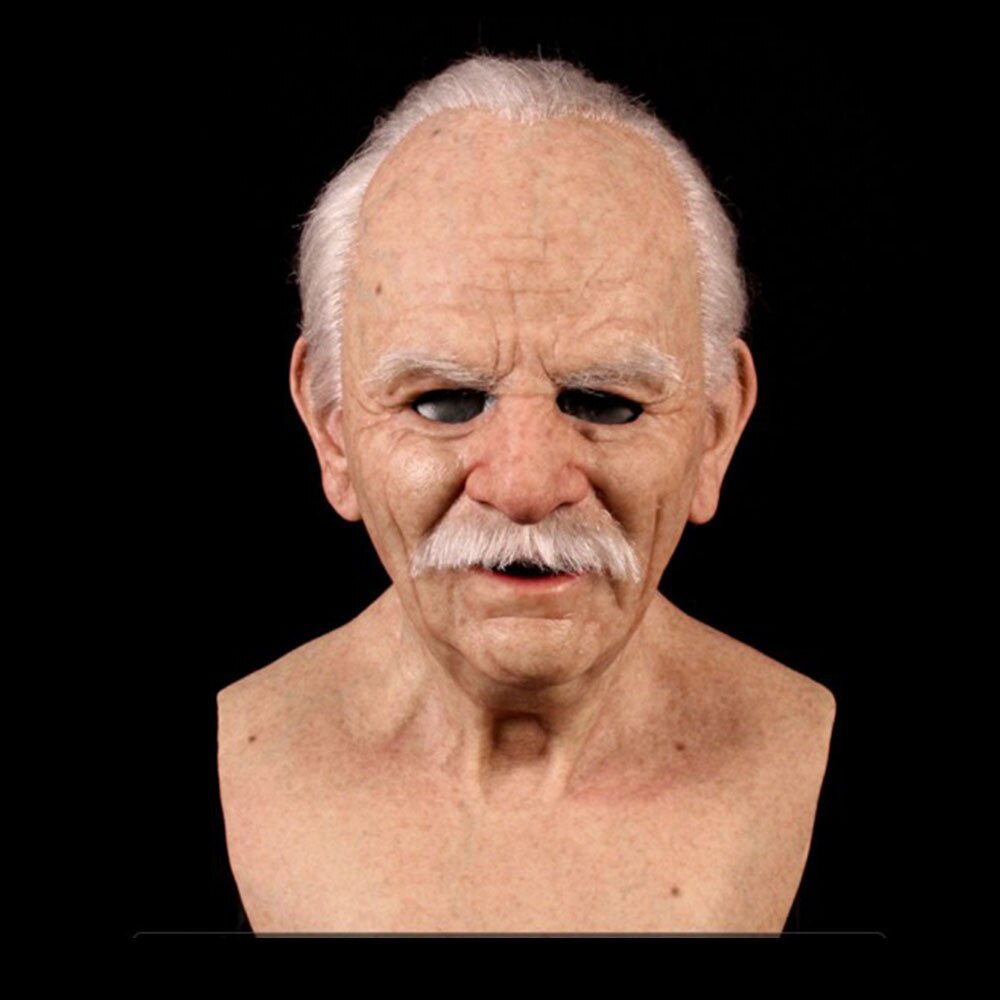 Norvo | Creepy Old Man Maske – Realistisk Latex Halloween Maske for Voksne