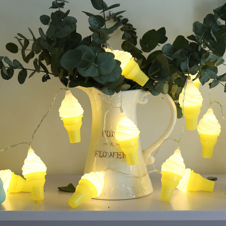 Norvo | Moderne Kreativ Iskrem Barn LED USB Batteri Dekorasjon Lyskilder