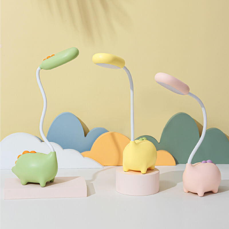 Norvo | Oppladbar LED Skrivebordslampe med Tegneserie Dinosaur Øyepleie