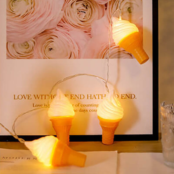 Norvo | Moderne Kreativ Iskrem Barn LED USB Batteri Dekorasjon Lyskilder