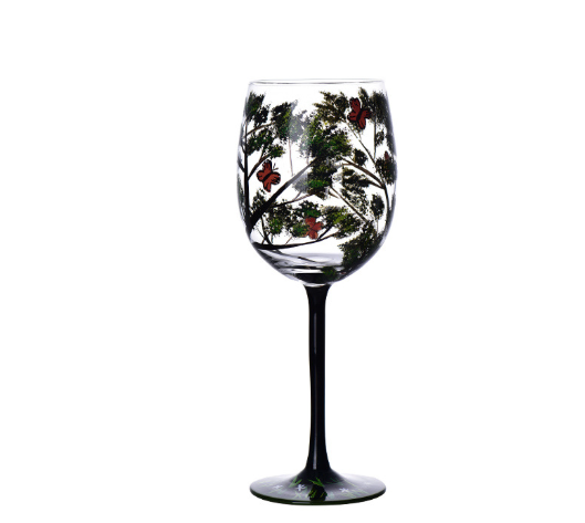 Norvo | Four Seasons Tree Wine Glasses – Håndmalt Kunst