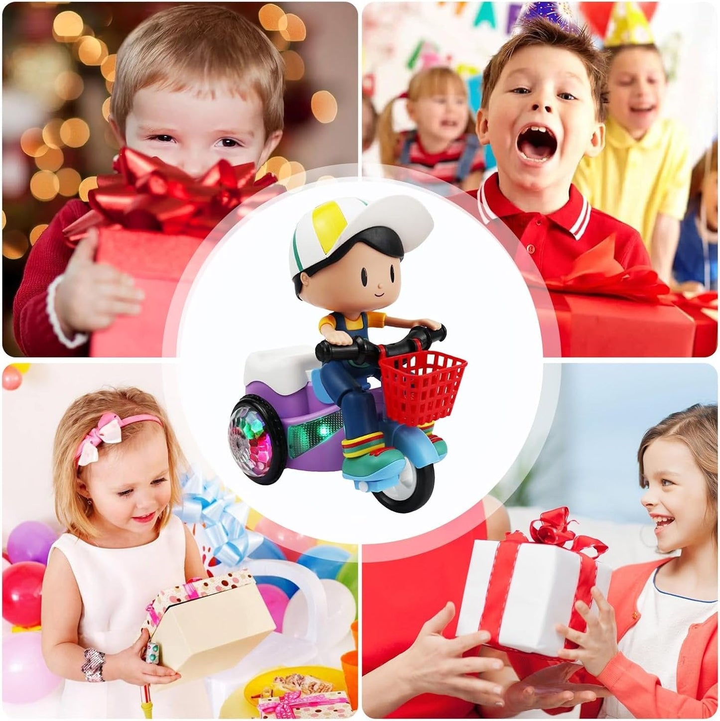 Norvo | Stunt Spin Dance Elektrisk Trehjulsykkel Leketøy