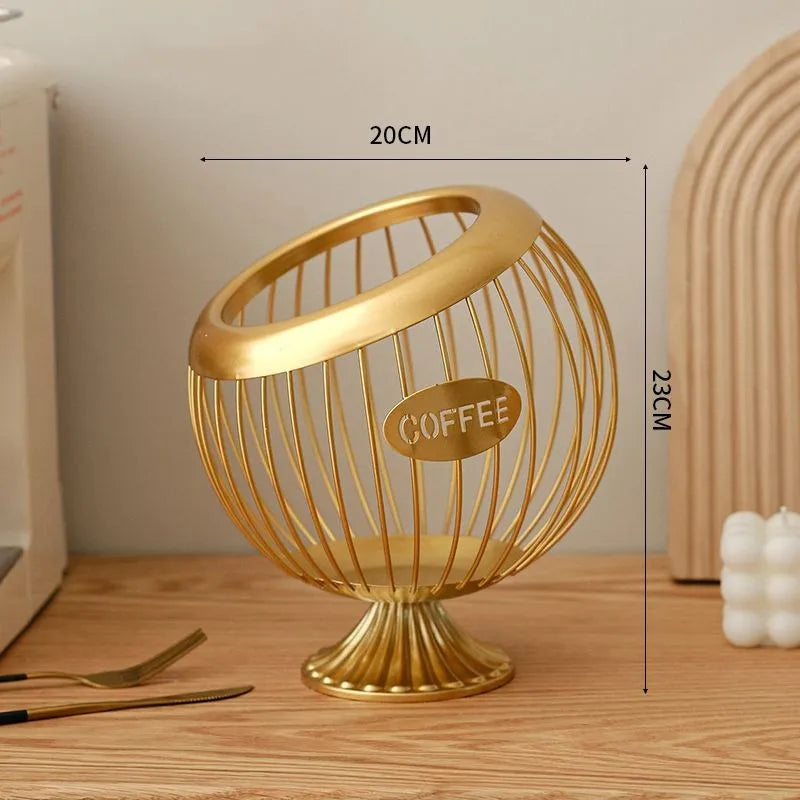 Norvo | Elegant metall oppbevaringskurv for snacks